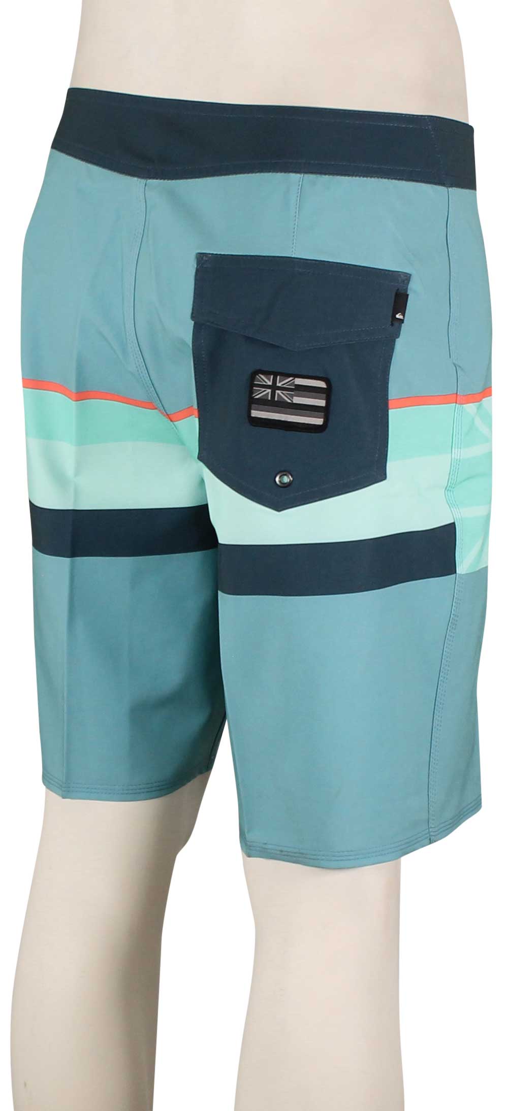 Quiksilver Surfsilk Faded Stripe Boardshorts - Delph Blue – back view