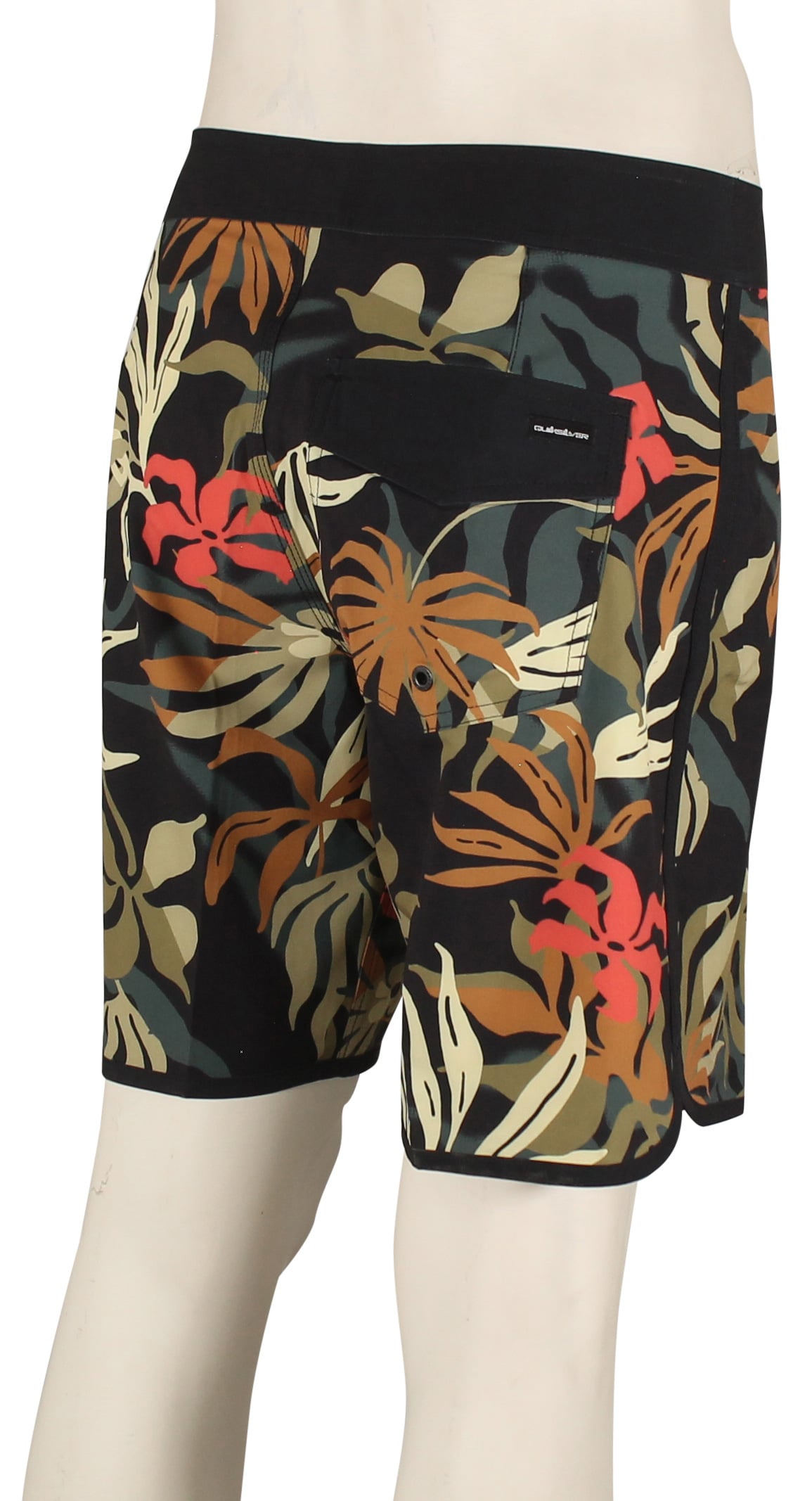 Quiksilver Surfsilk Scallop 19" Boardshorts - Black – back view