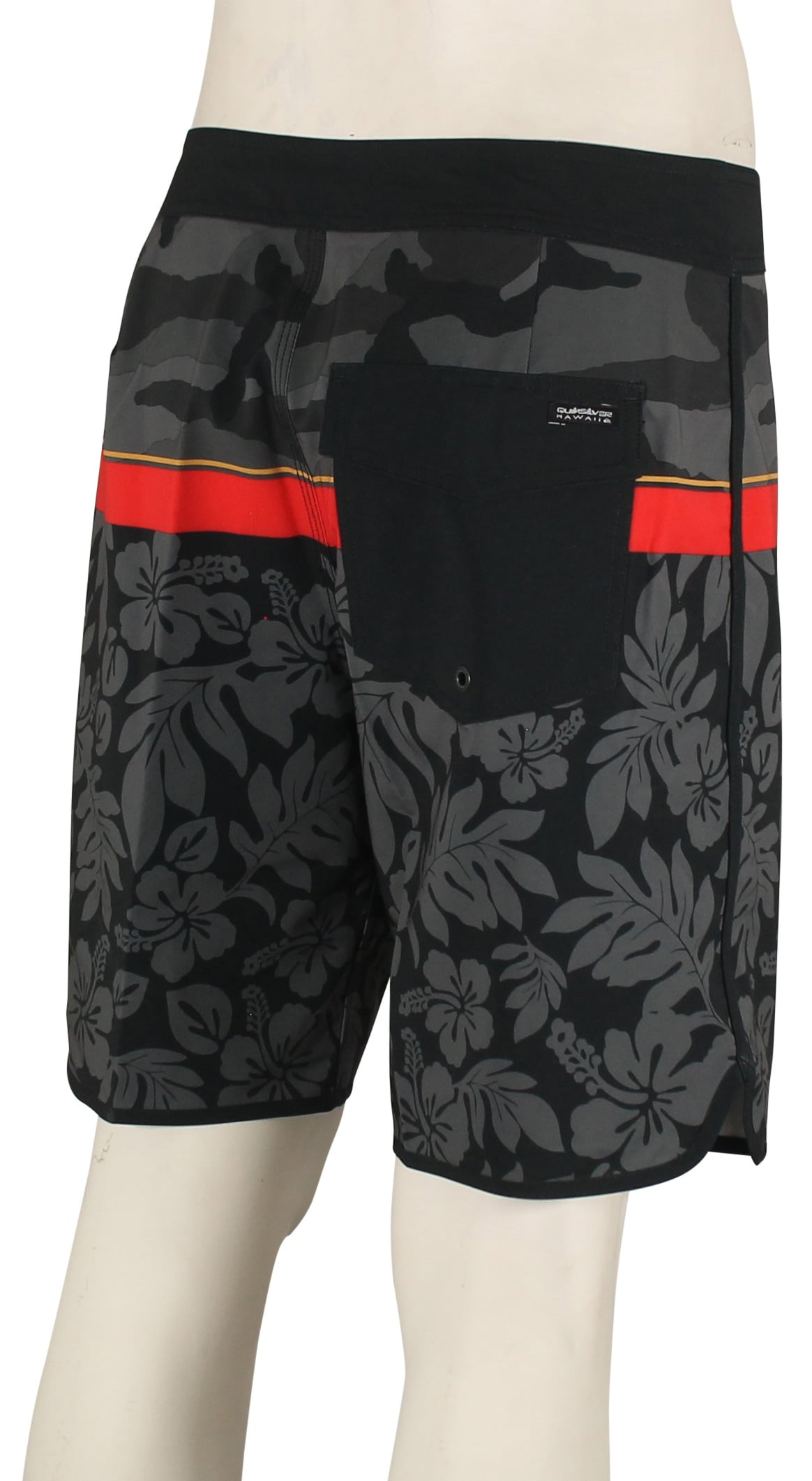 Quiksilver Surfsilk Hawaii Scallop 19" Boardshorts - Black – back view