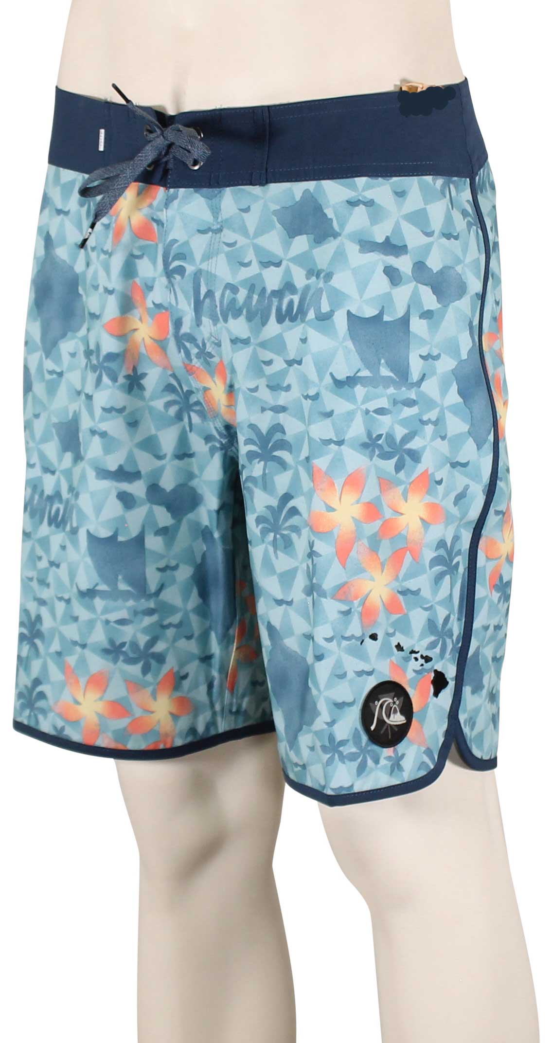 Quiksilver Surfsilk Hawaii Scallop 19" Boardshorts - Delph Blue