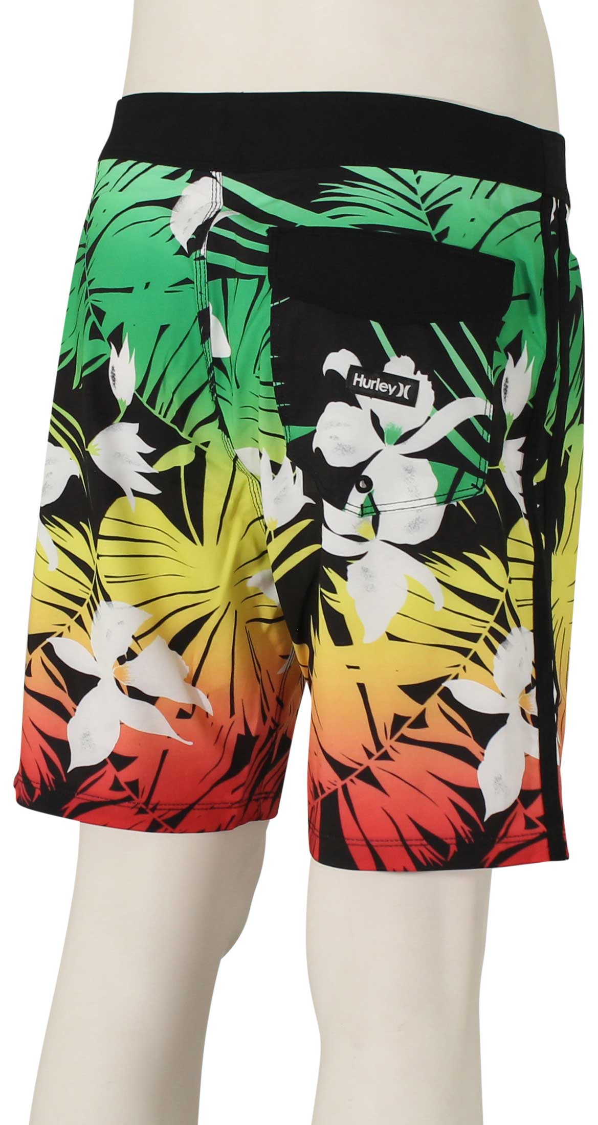 Hurley Phantom JJF Aloha 18" Boardshorts - Opti Yellow – back view