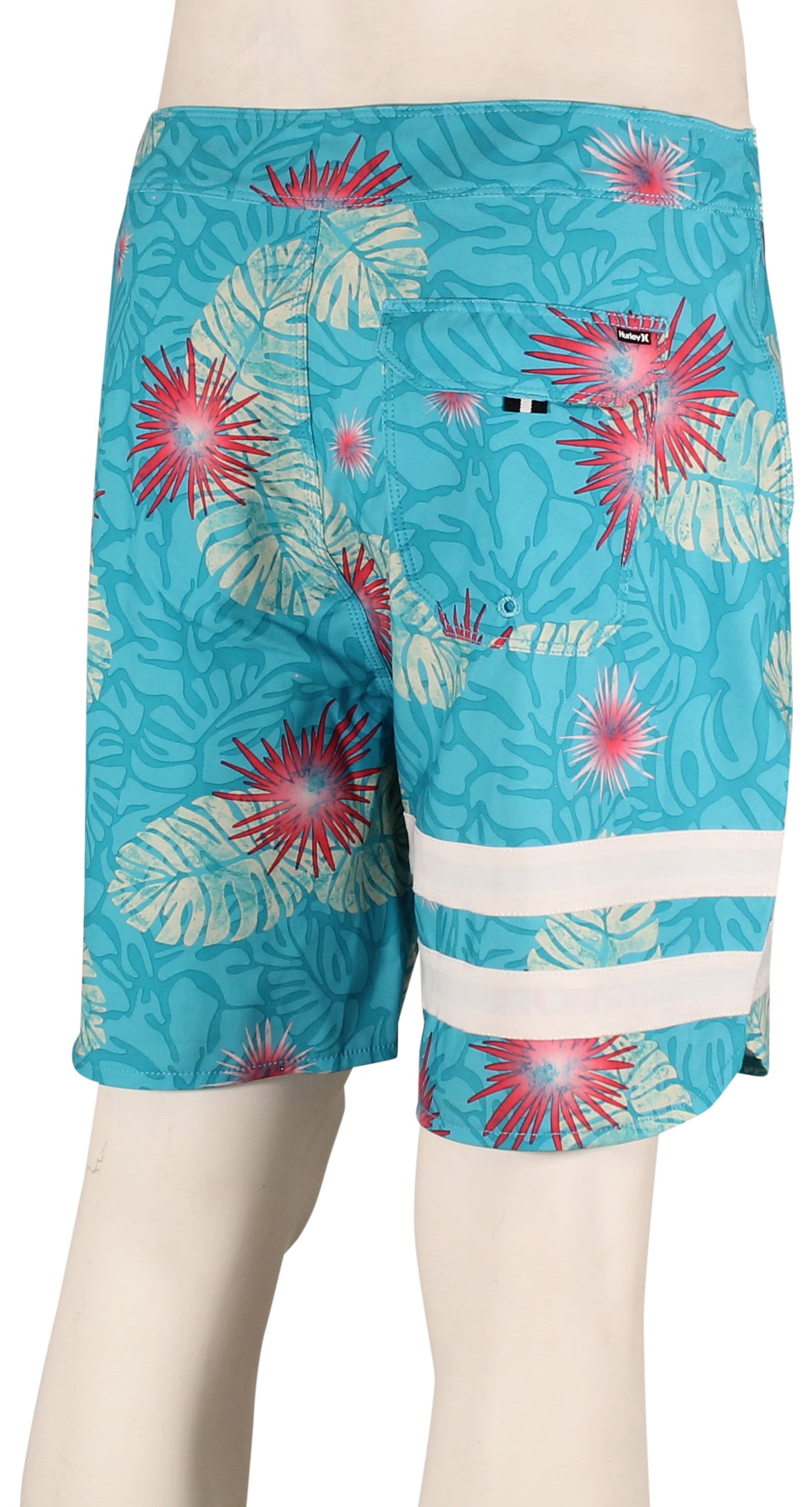 Hurley Phantom Eco Block Party 18" Boardshorts - Tahitian Teal – back view
