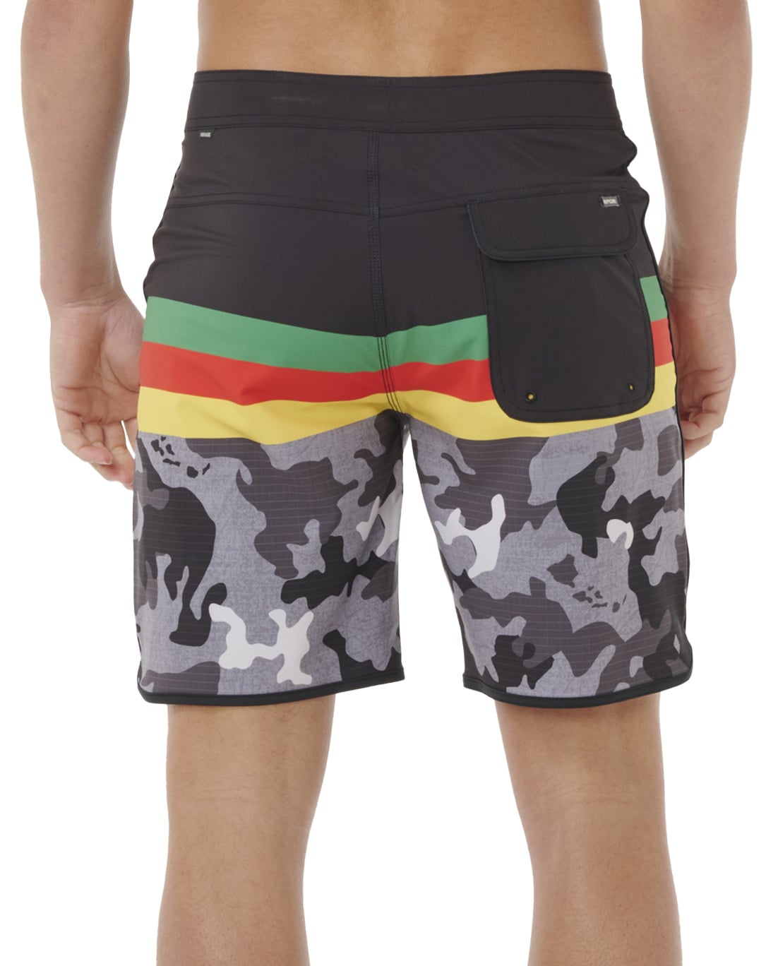 Rip Curl Mirage Hawaii Revival 19" Boardshorts - Washed Black – back view