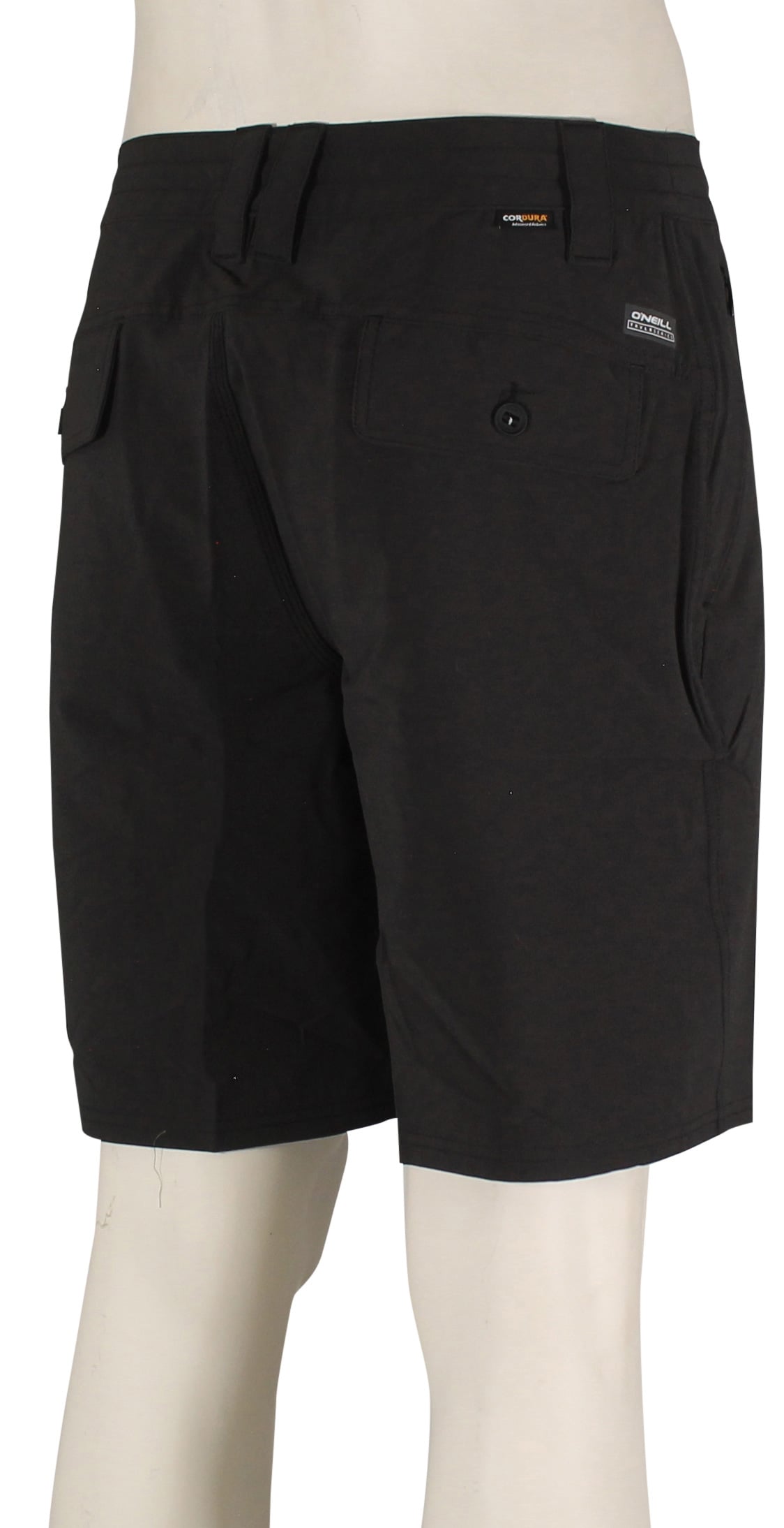 O'Neill TRVLR Enduro Hybrid 19" Hybrid Shorts - Black – back view