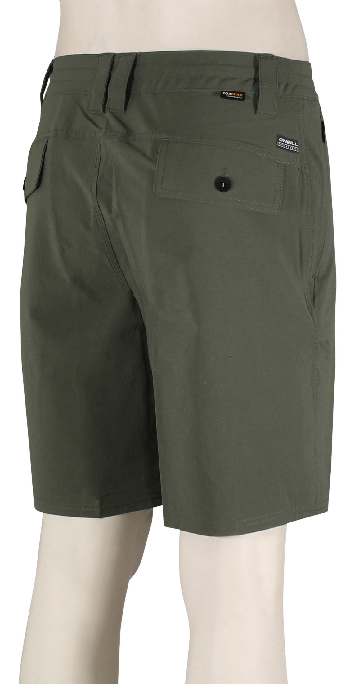O'Neill TRVLR Enduro Hybrid 19" Hybrid Shorts - Olive – back view