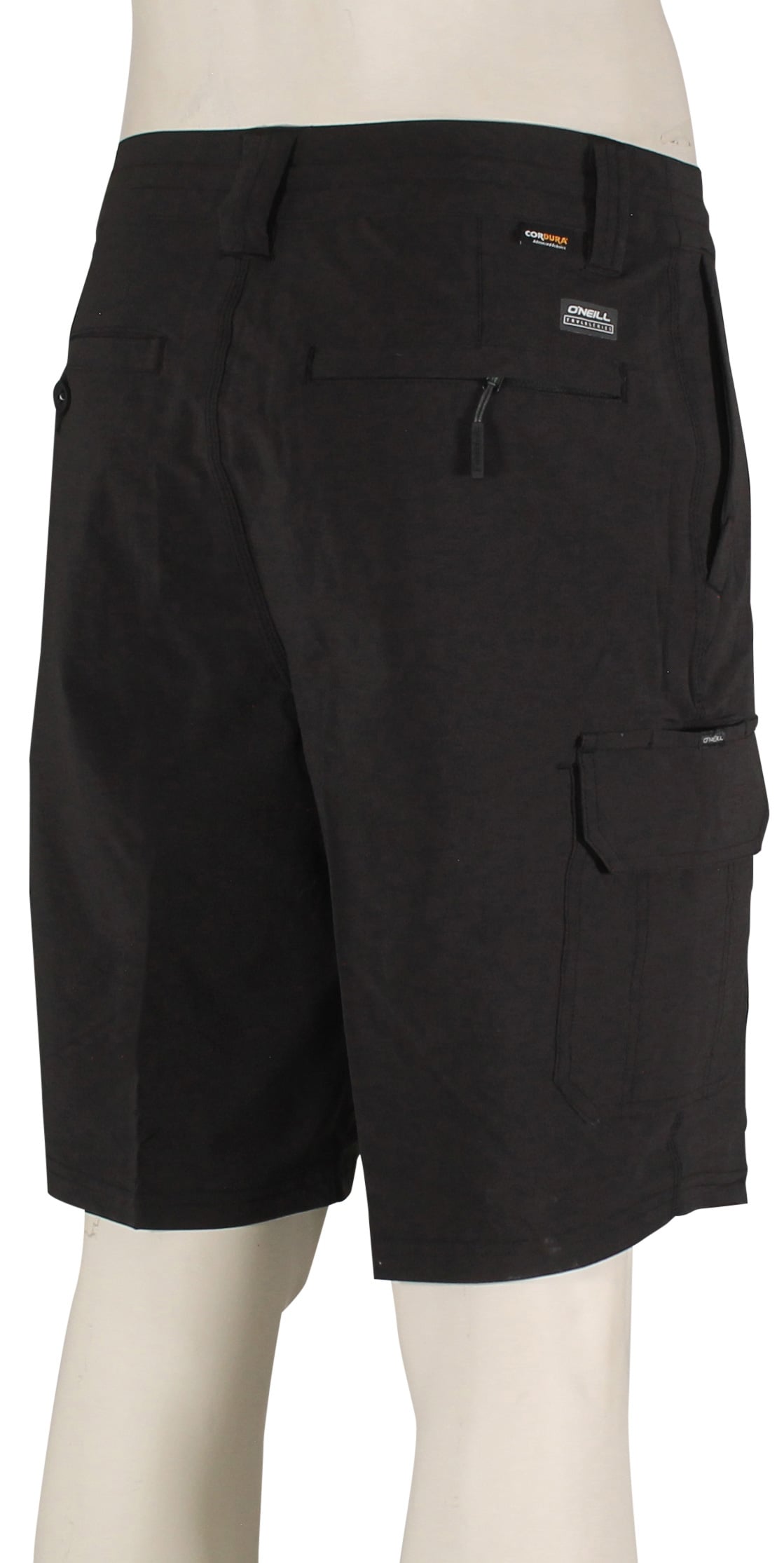 O'Neill TRVLR Hybrid 20" Cargo Shorts - Black – back view