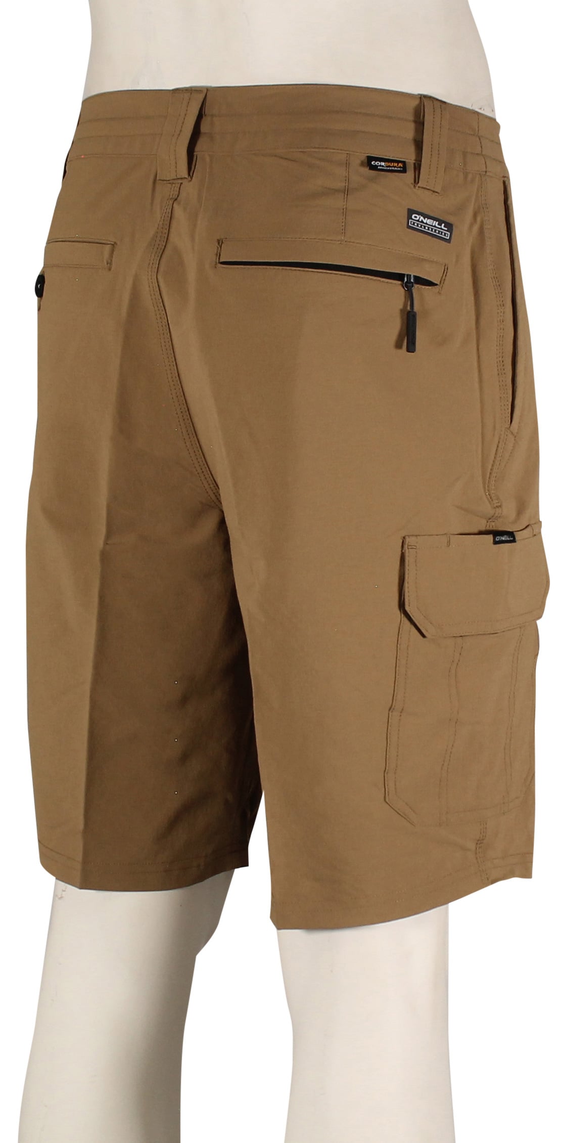O'Neill TRVLR Hybrid 20" Cargo Shorts - Dark Khaki – back view