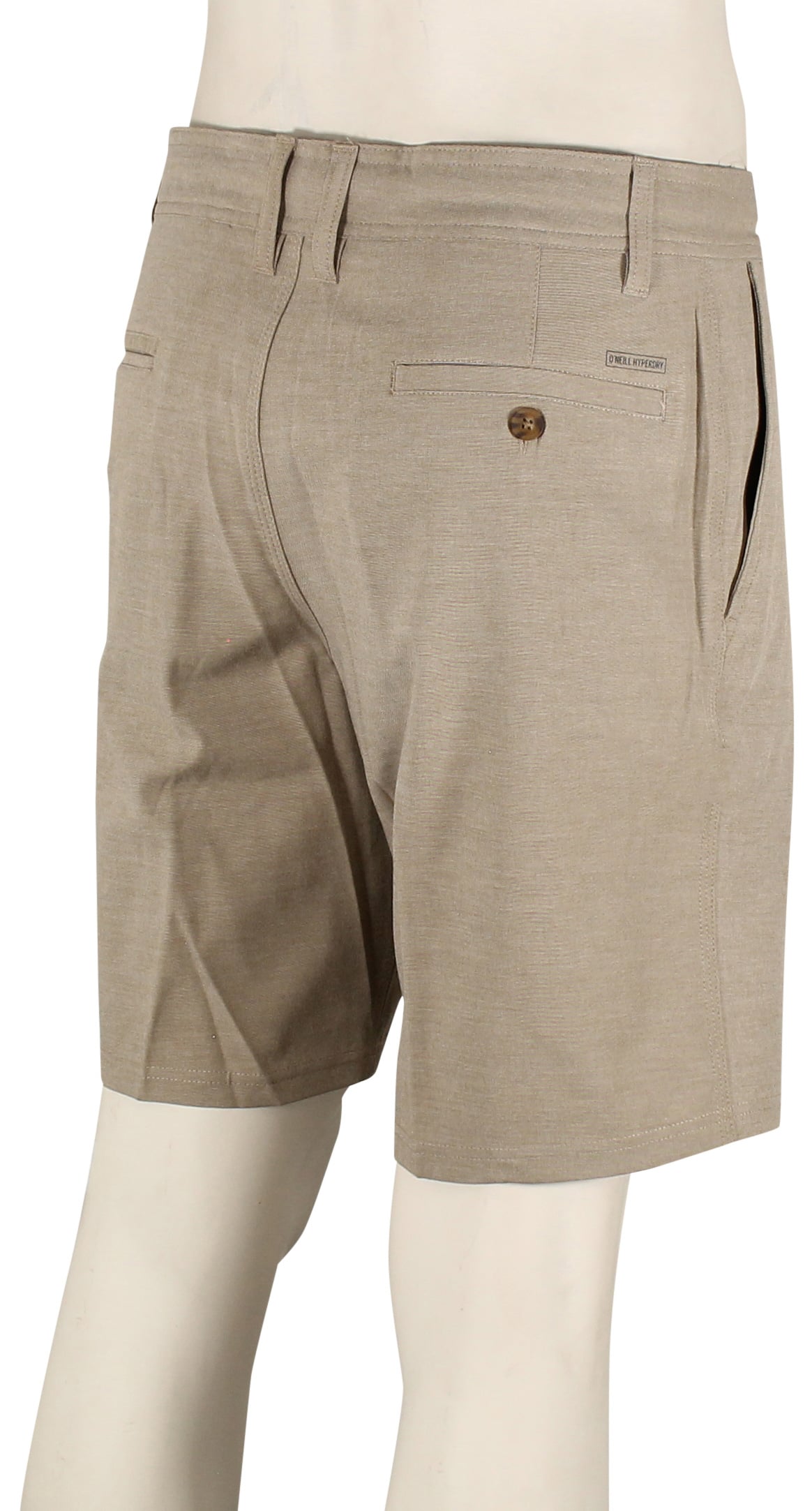 O'Neill Reserve Light Check 19" Walk Shorts - Dark Khaki – back view