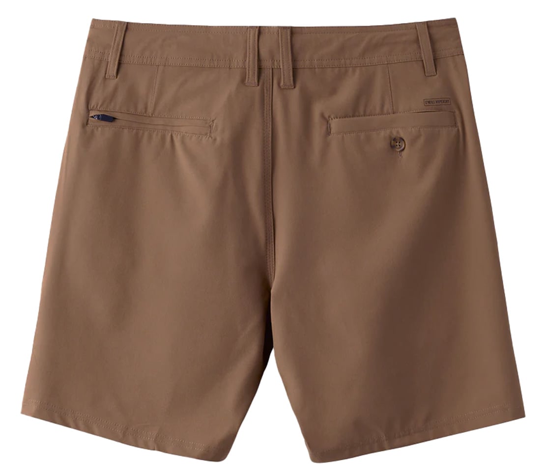 O'Neill Reserve Solid 17" Walk Shorts - Chocolate Heather – back view