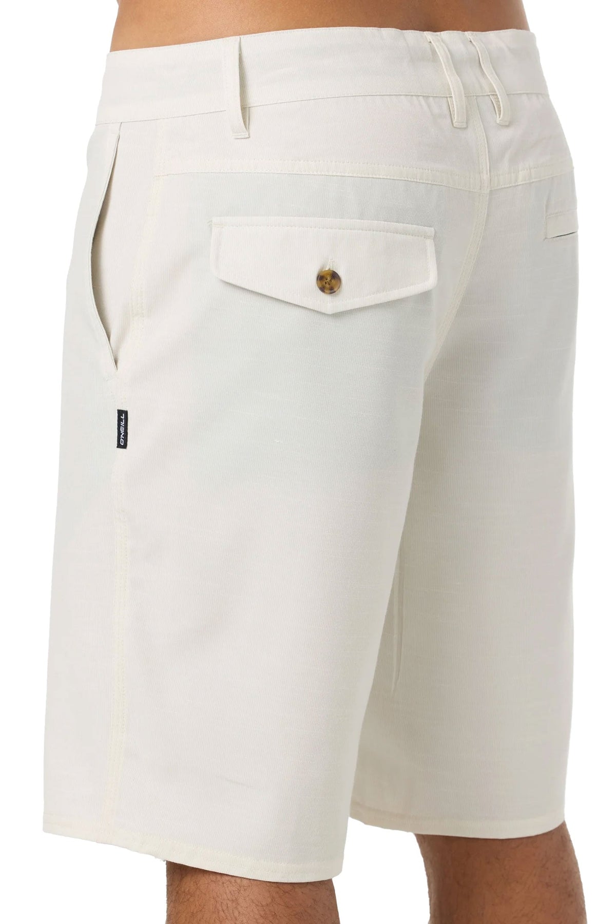 O'Neill Men's Portola Slub Check 20" Hybrid Shorts - Stretch Travel Shorts, Tofu – alternate view 1