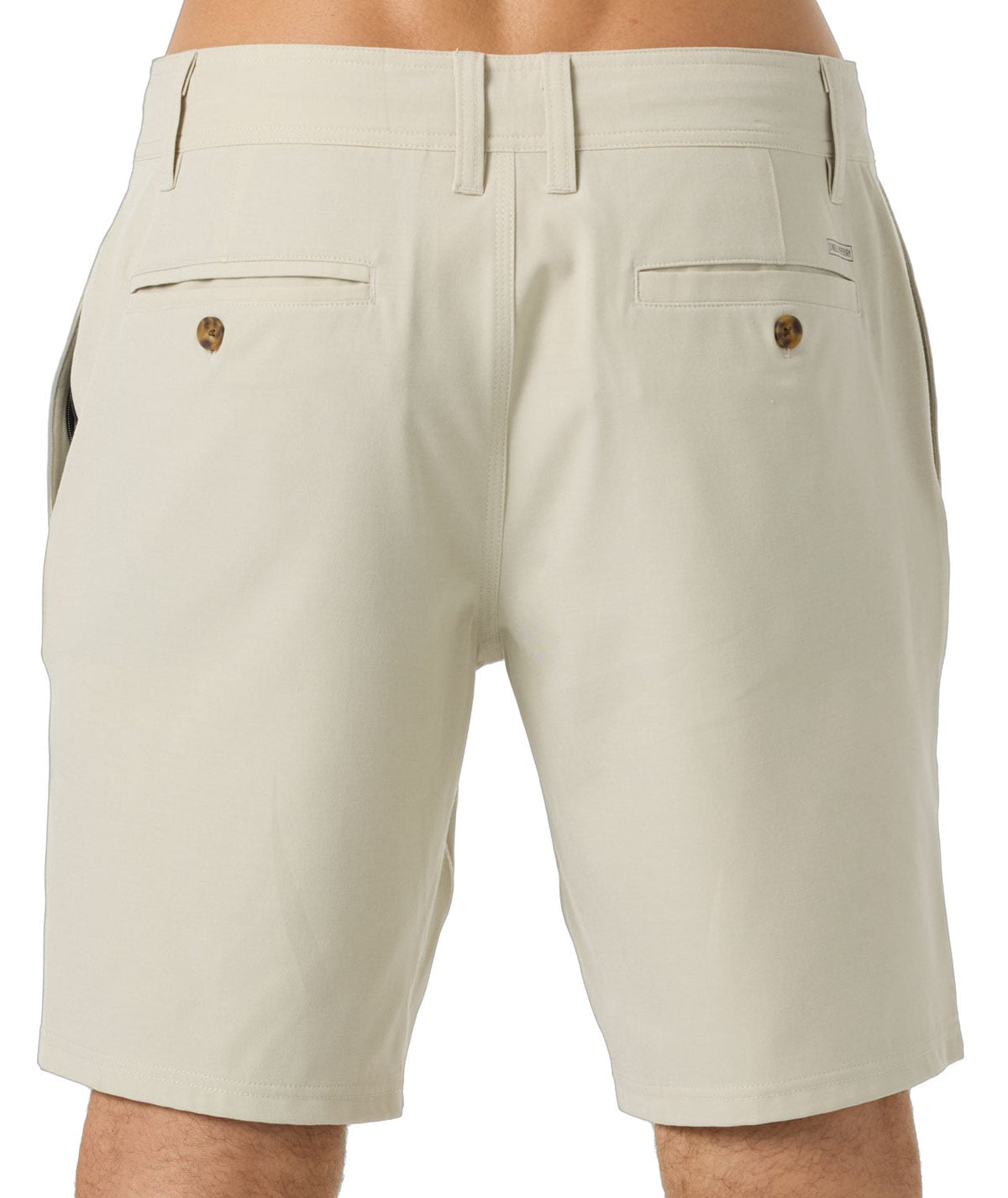 O'Neill Men's Reserve Light Check 19" Hybrid Shorts - Khaki 2 – back view