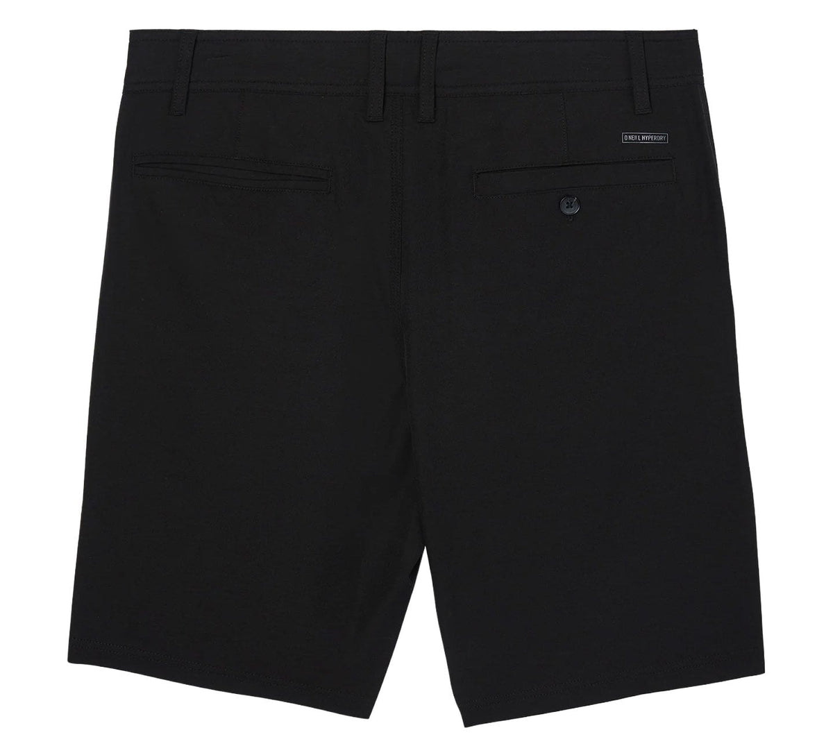 O'Neill Men's Reserve Light Check 19" Hybrid Shorts - Black – back view