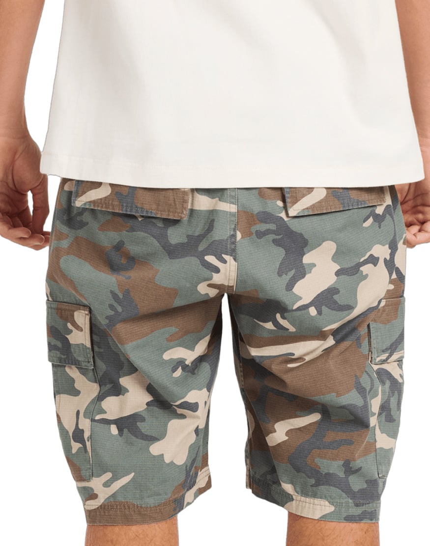RVCA Dayshift 20" Cargo Shorts - Vintage Woodland – back view