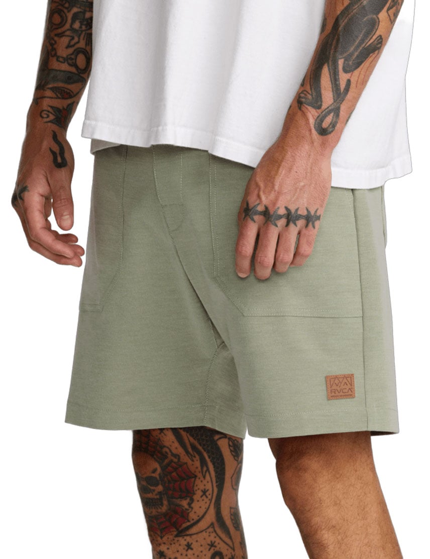 RVCA Men’s Brophy Hybrid Shorts - 18" Stretch Walk Shorts, Light Olive – alternate view 1