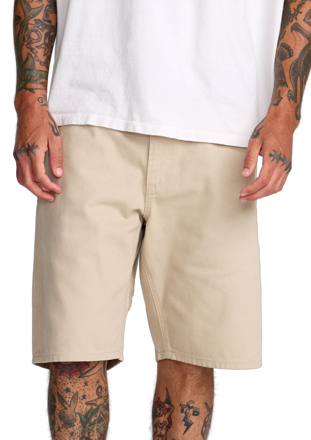 RVCA Men’s Dayshift 5-Pocket 21" Men's Shorts - Light Khaki – alternate view 1