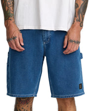 RVCA Dayshift Denim 20" Men's Cargo Shorts - Blue Collar
