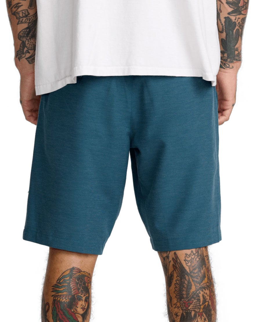 RVCA Men’s Sport Course Chino Shorts - 20" Stretch Performance, Denim Heather – back view