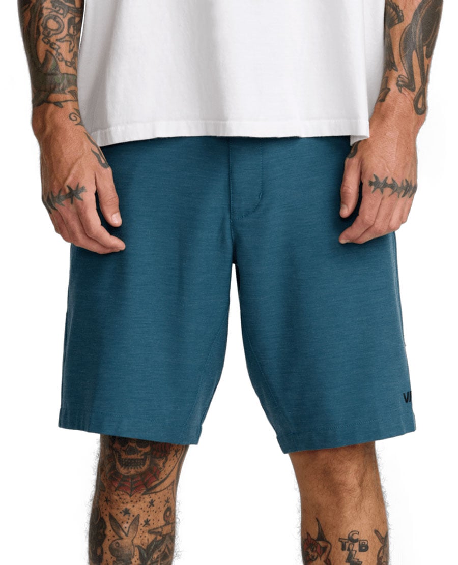 RVCA Men’s Sport Course Chino Shorts - 20" Stretch Performance, Denim Heather