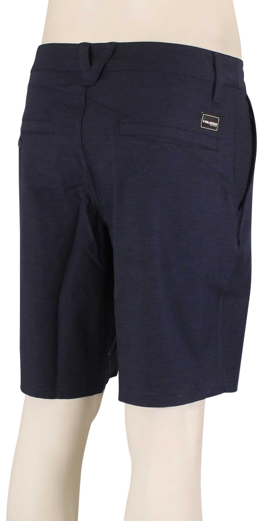 Volcom Frickin Cross Shred Slub Shorts - Lotus Blue, back view