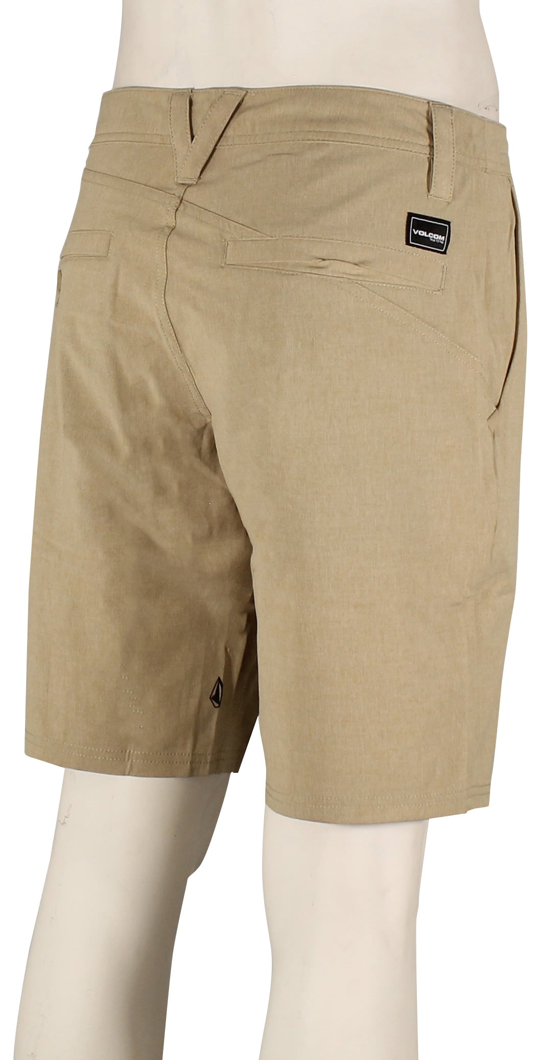 Volcom Frickin Cross Shred Static 20" Hybrid Shorts - Dark Khaki – back view