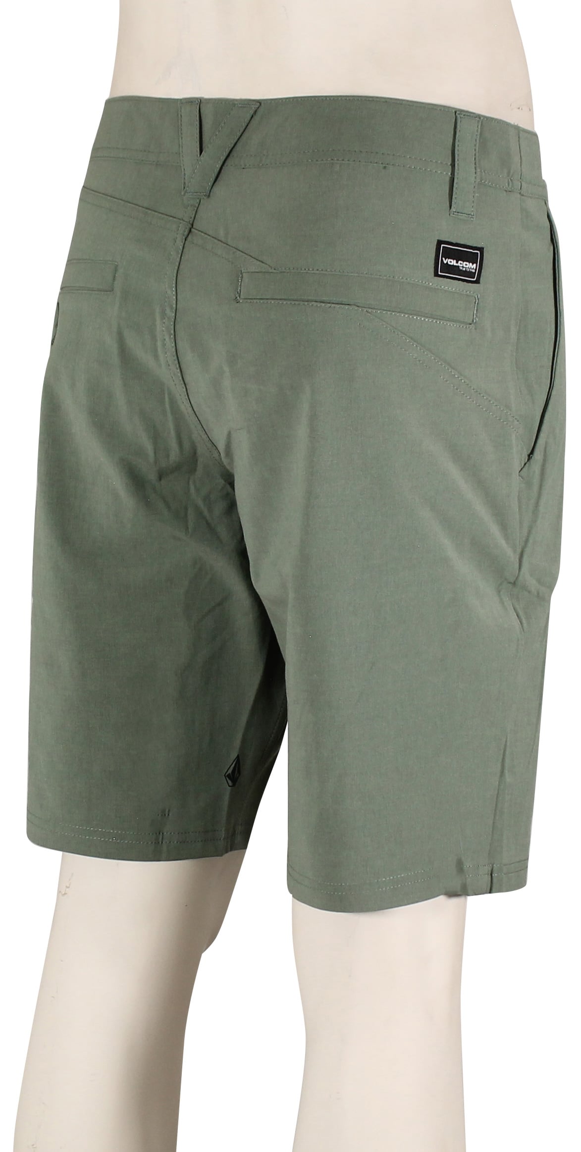 Volcom Frickin Cross Shred Static 20" Hybrid Shorts - Light Olive – back view