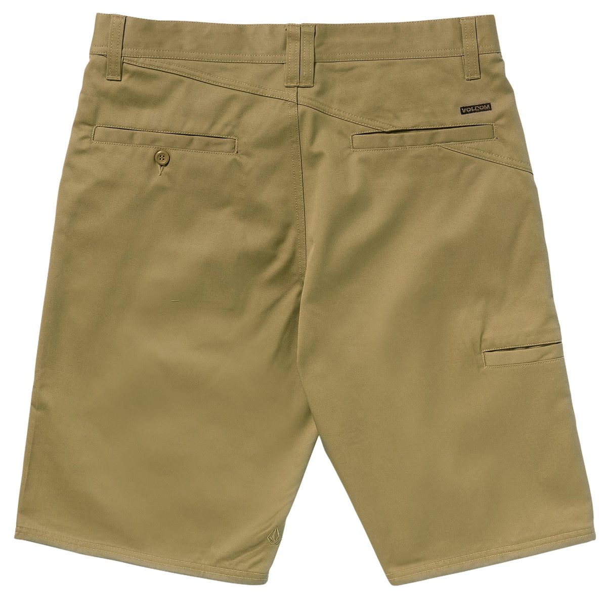 Volcom Frickin Chino 22" Stretch Walk Shorts - Dark Khaki – back view