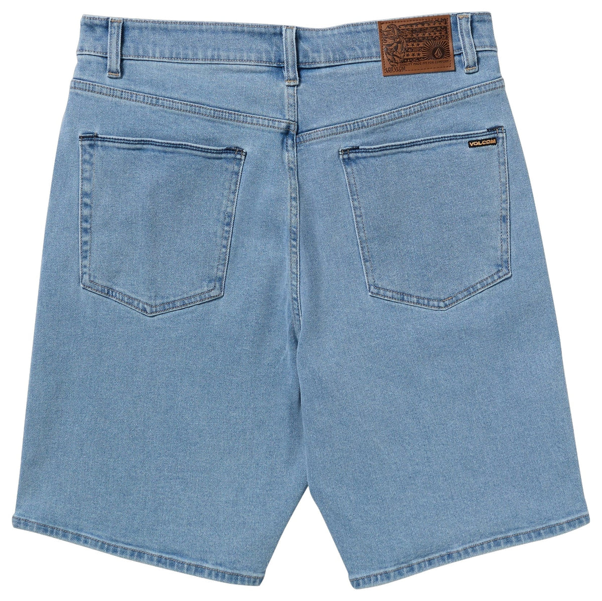 Volcom Billow 22" Denim Shorts - Blueprint – back view