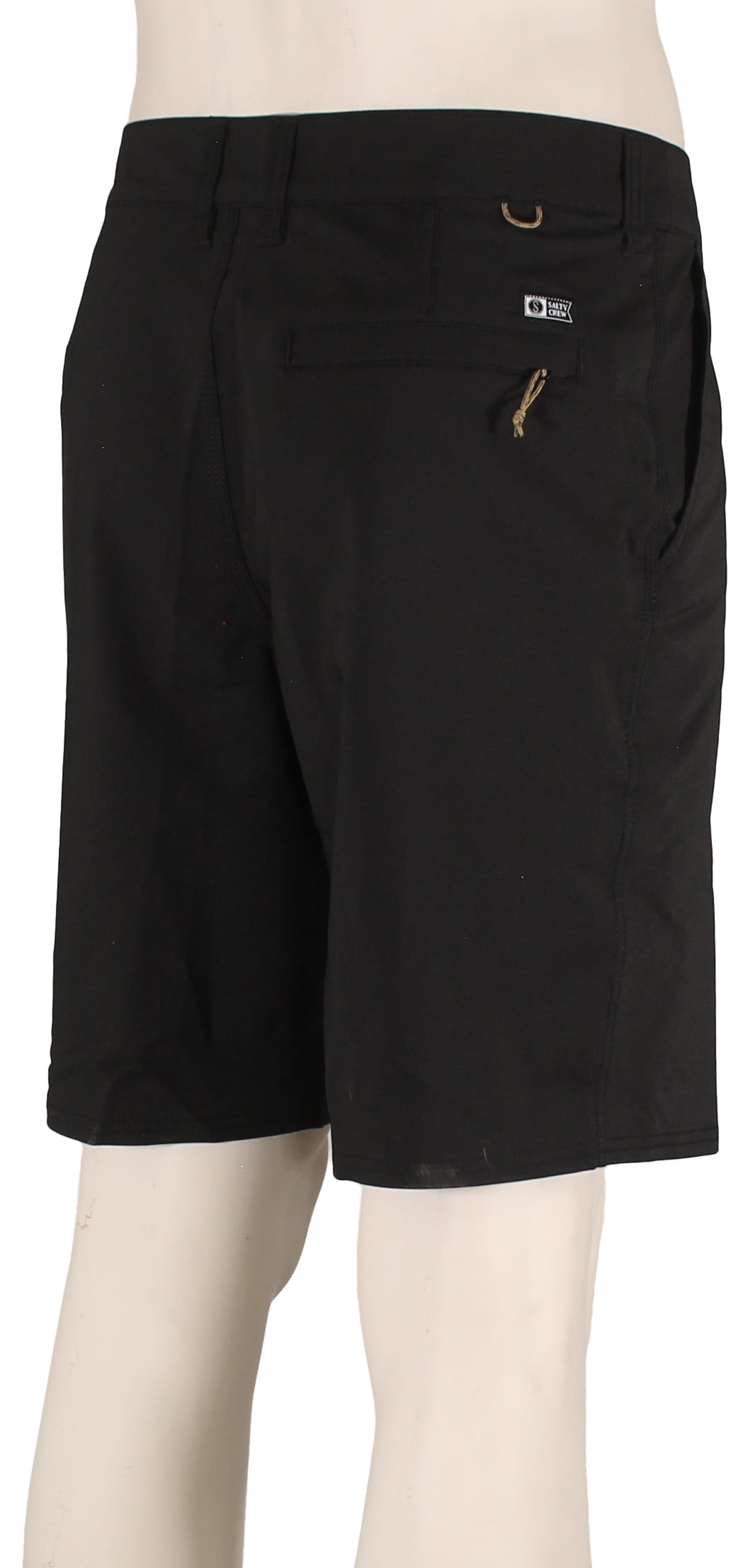 Salty Crew Low Tide 20" Hybrid Walk Shorts - Black – back view