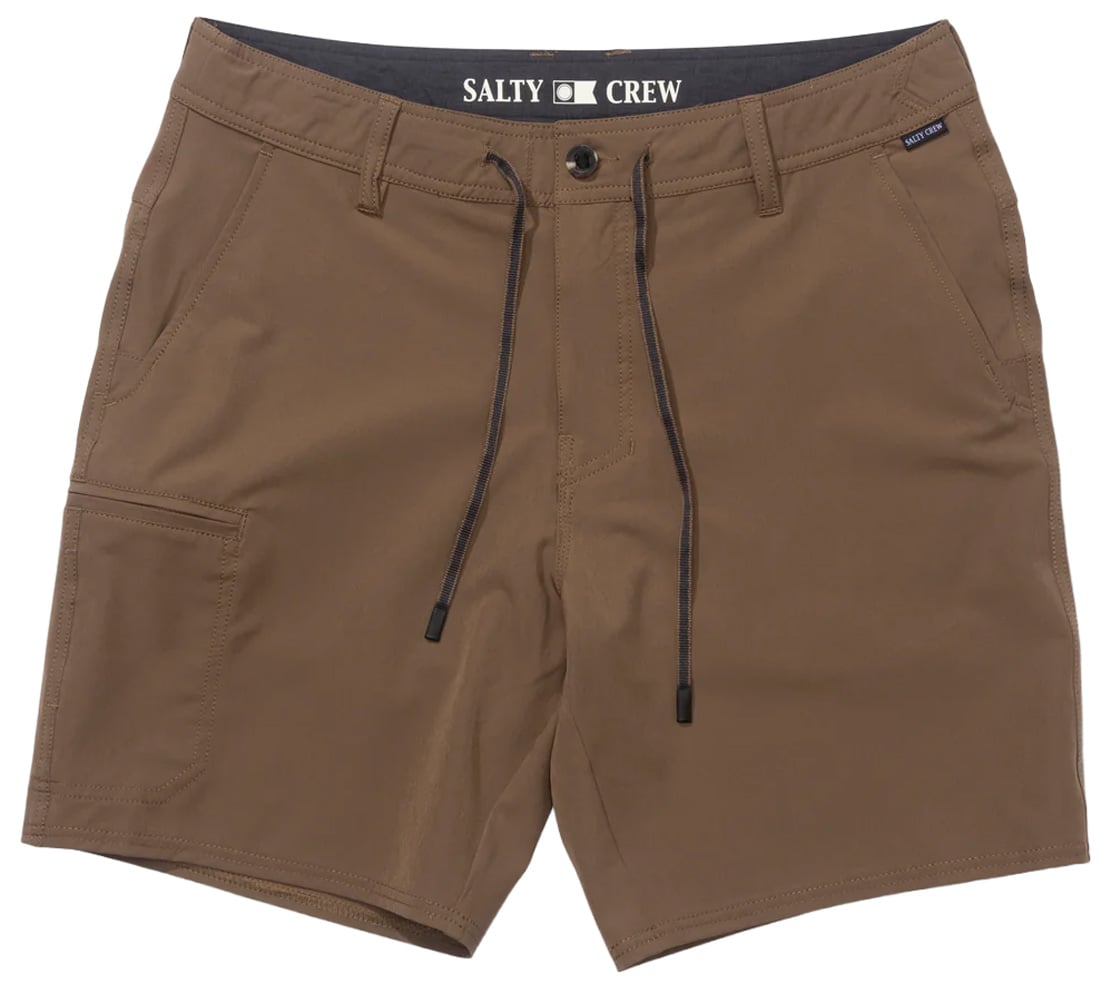 Salty Crew Transom Tech 18" Hybrid Walk Shorts - Dark Brown