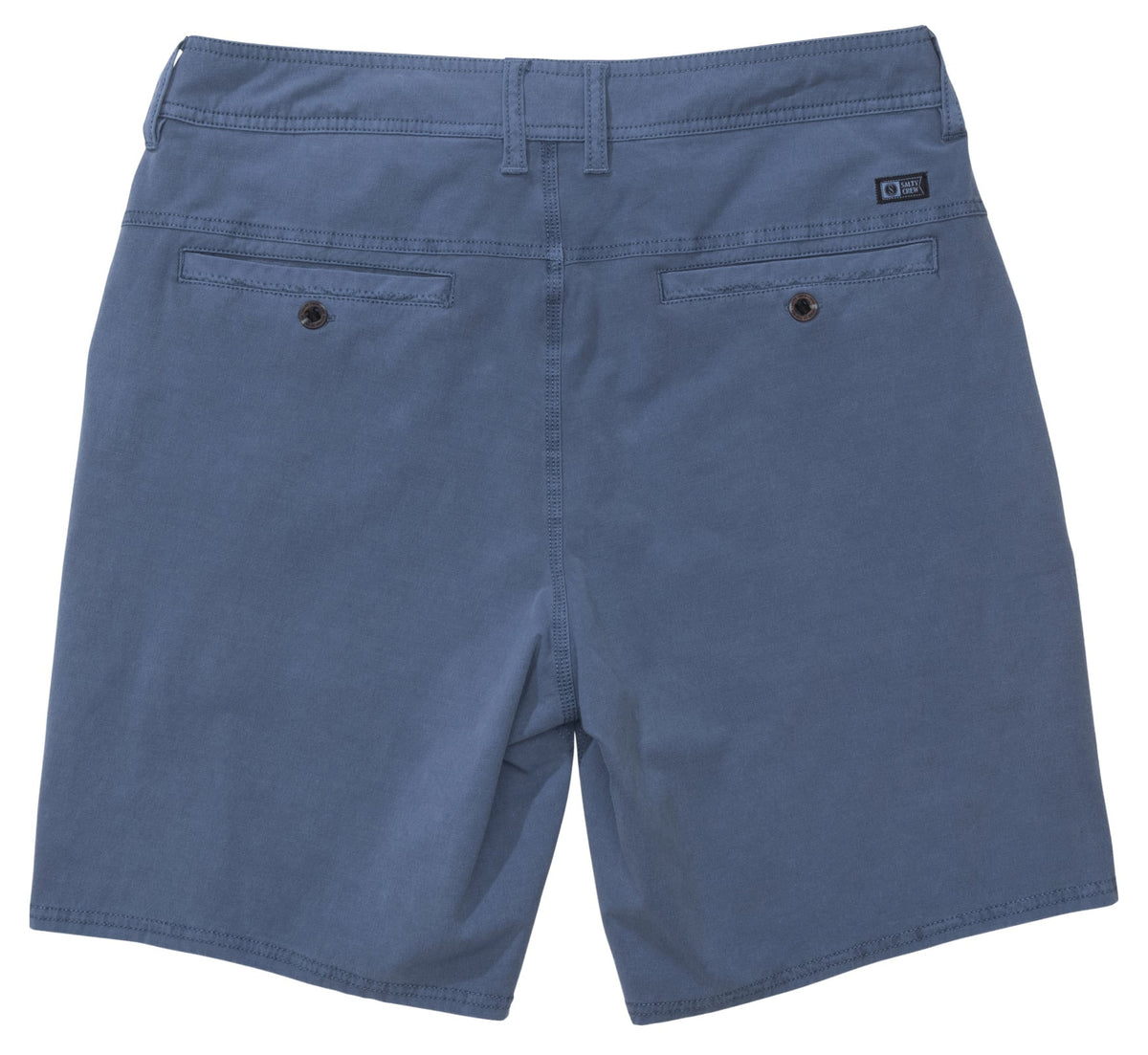 Salty Crew Transom Overdye 19" Men's Hybrid Walk Shorts - Mid Blue – back view