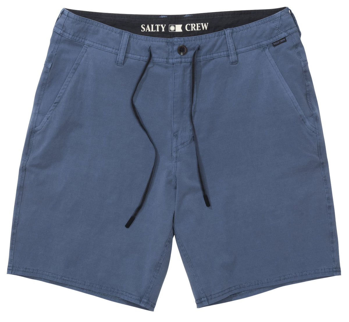 Salty Crew Transom Overdye 19" Men's Hybrid Walk Shorts - Mid Blue