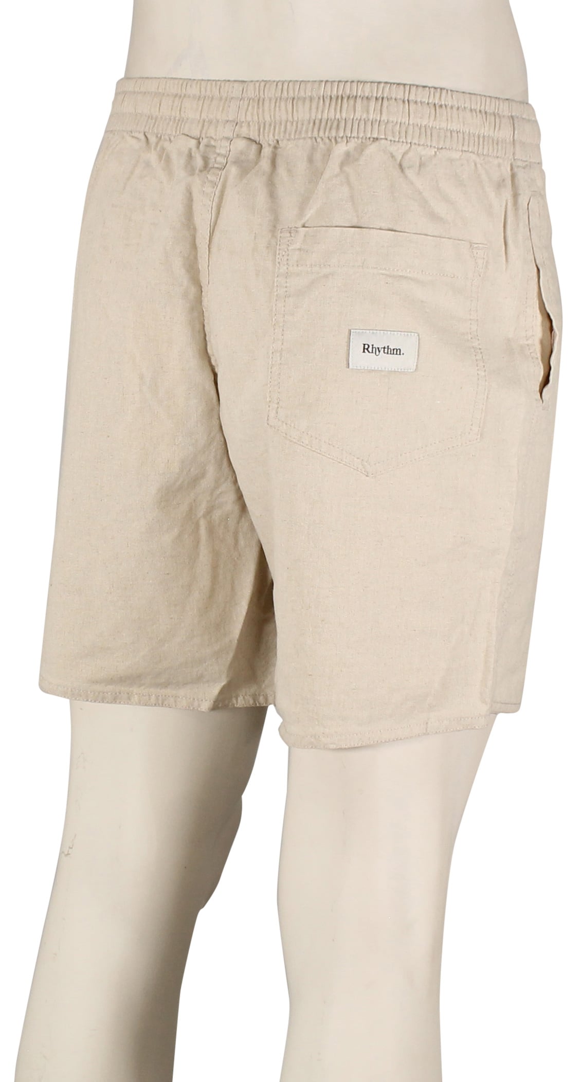 Rhythm Classic Linen Jam 17" Shorts - Sand – back view