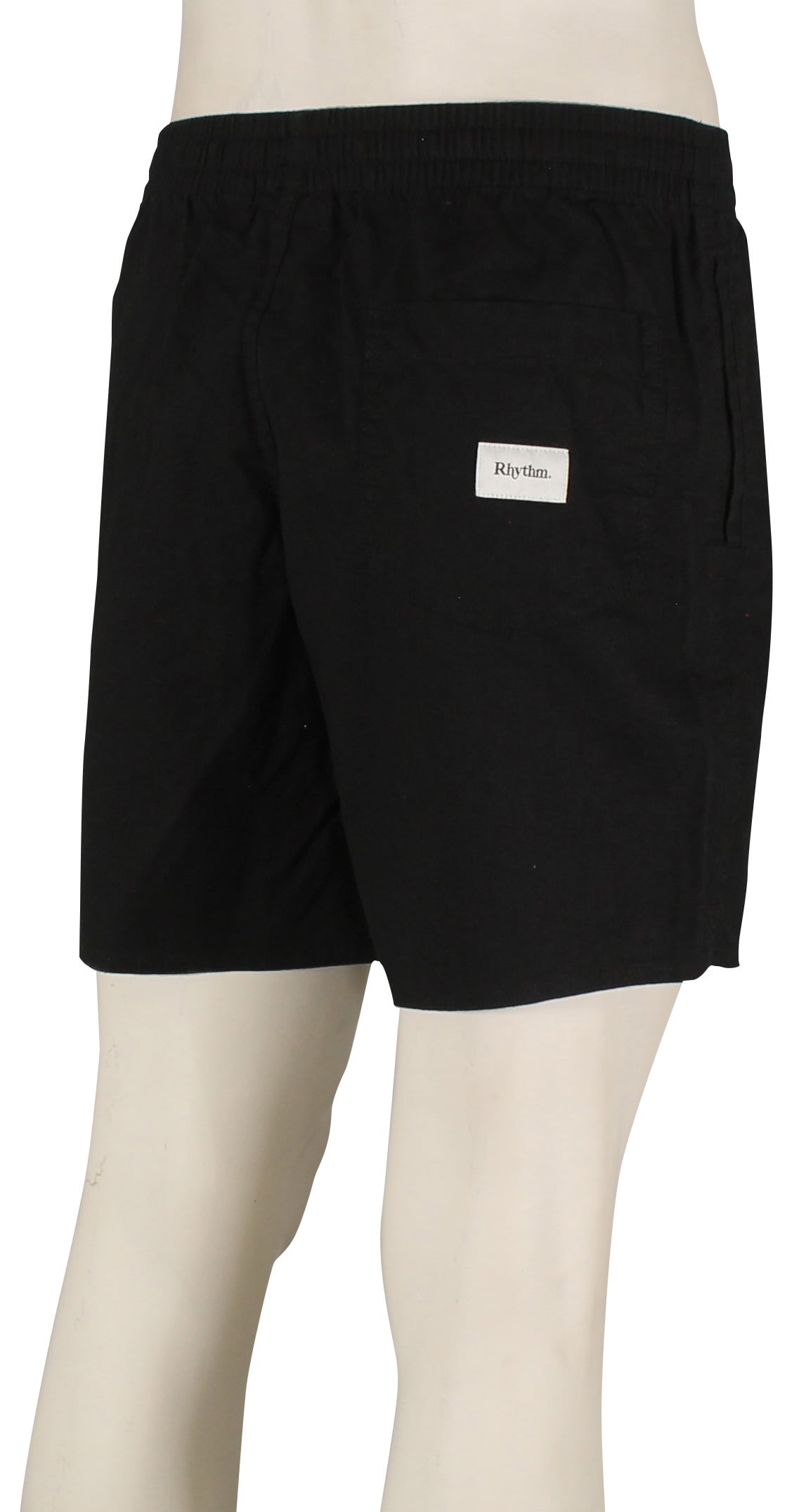 Rhythm Classic Linen Jam 17" Shorts - Black – back view