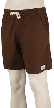 Rhythm Classic Linen Jam 17" Shorts - Chocolate