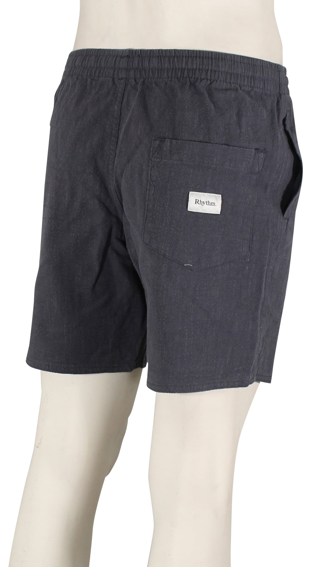 Rhythm Textured Linen Jam 17" Shorts - Navy – back view