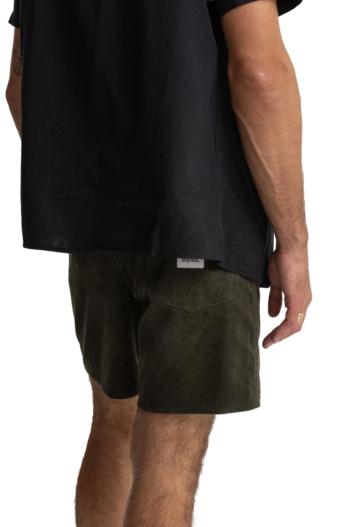 Rhythm Classic Cord Jam Shorts - Olive – back view