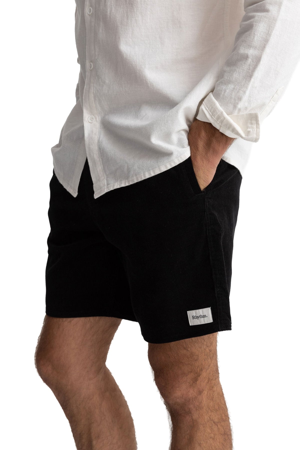 Rhythm Classic Cord Jam Men's Shorts - Black – alternate view 1