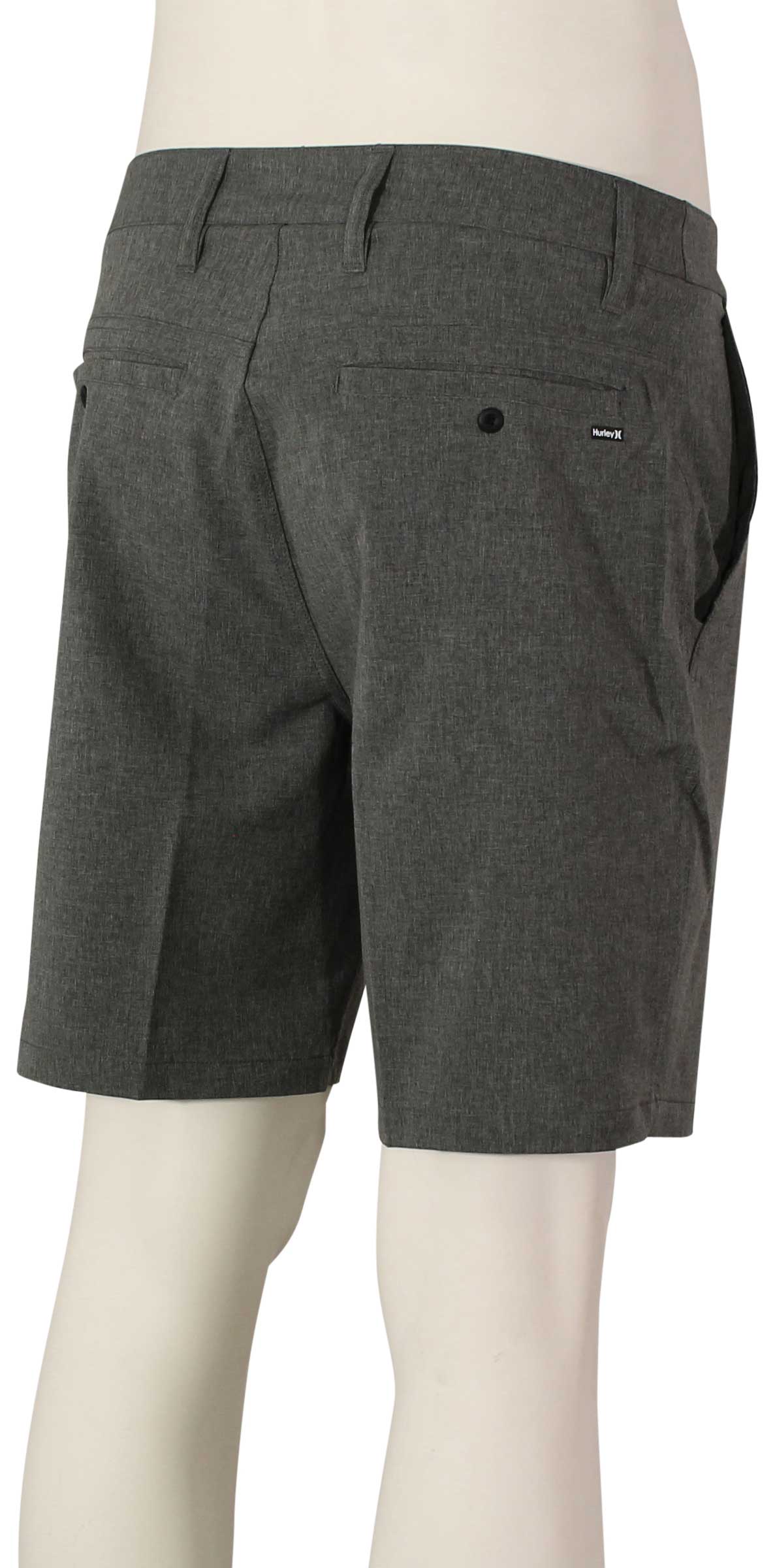 Hurley Phantom 18" Hybrid Shorts - Black Heather – back view