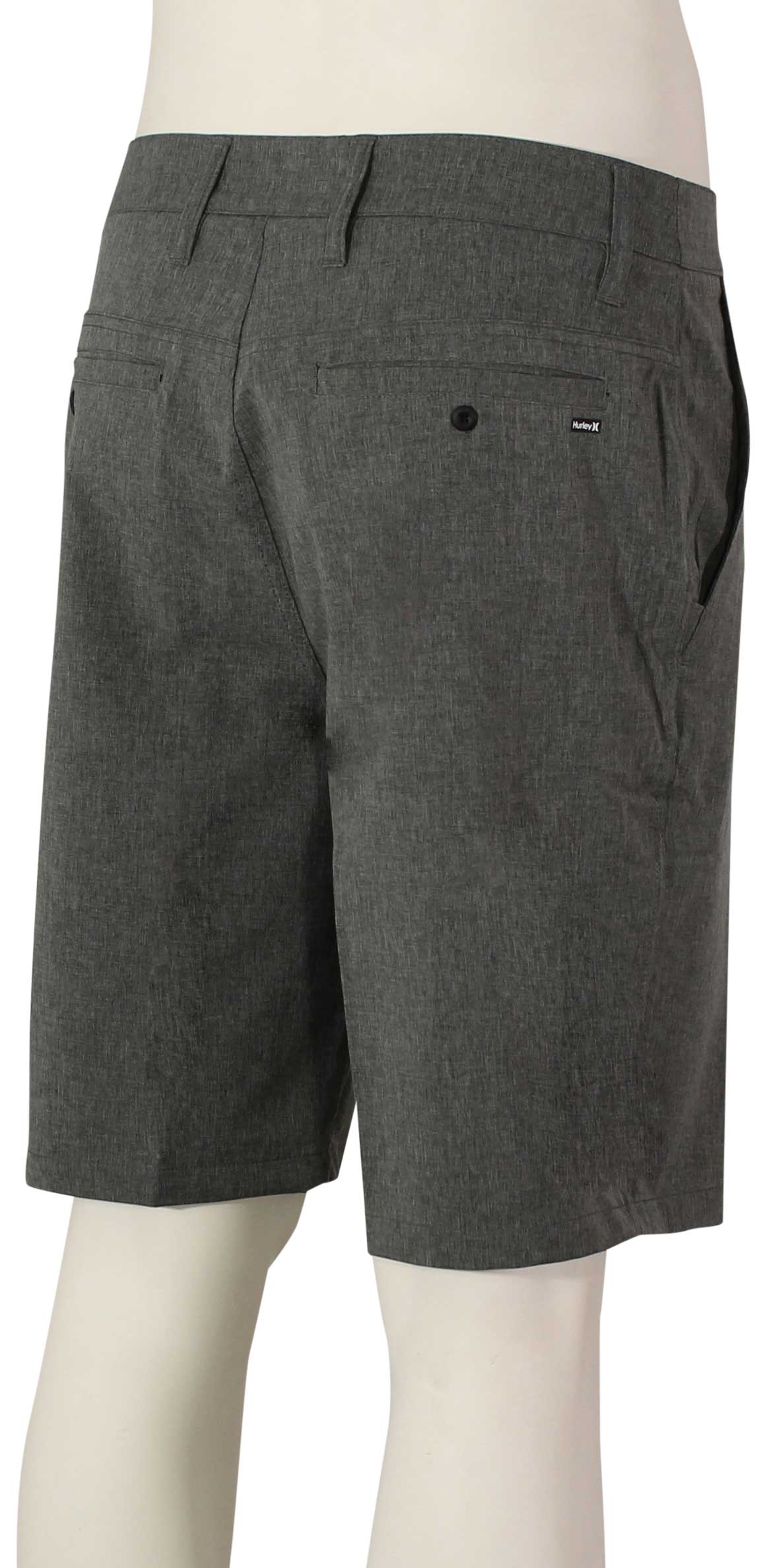 Hurley Phantom 20" Hybrid Shorts - Black Heather – back view
