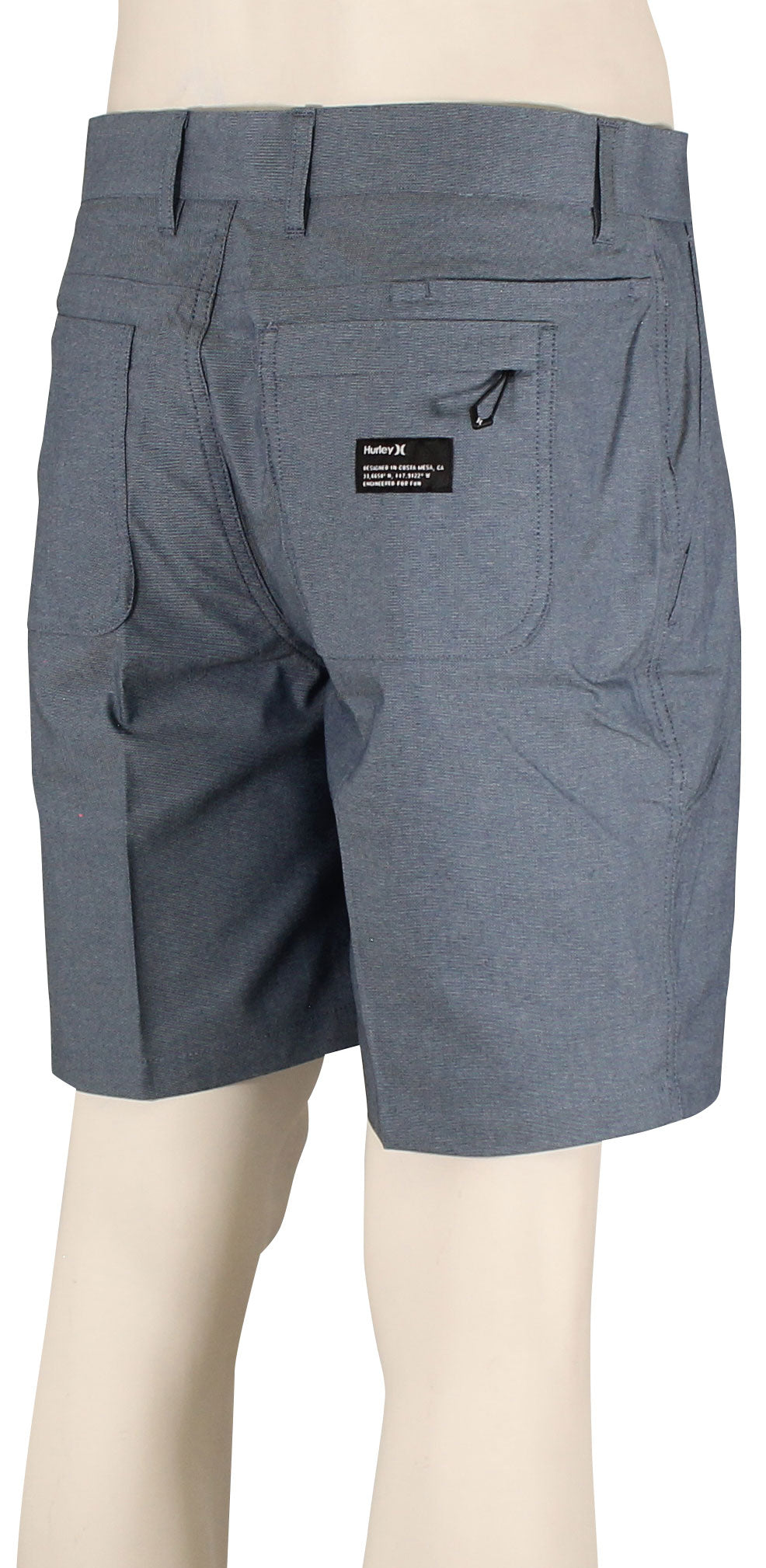 Hurley H2O-DRI Vapor Chino Shorts - Medium Blue, back view