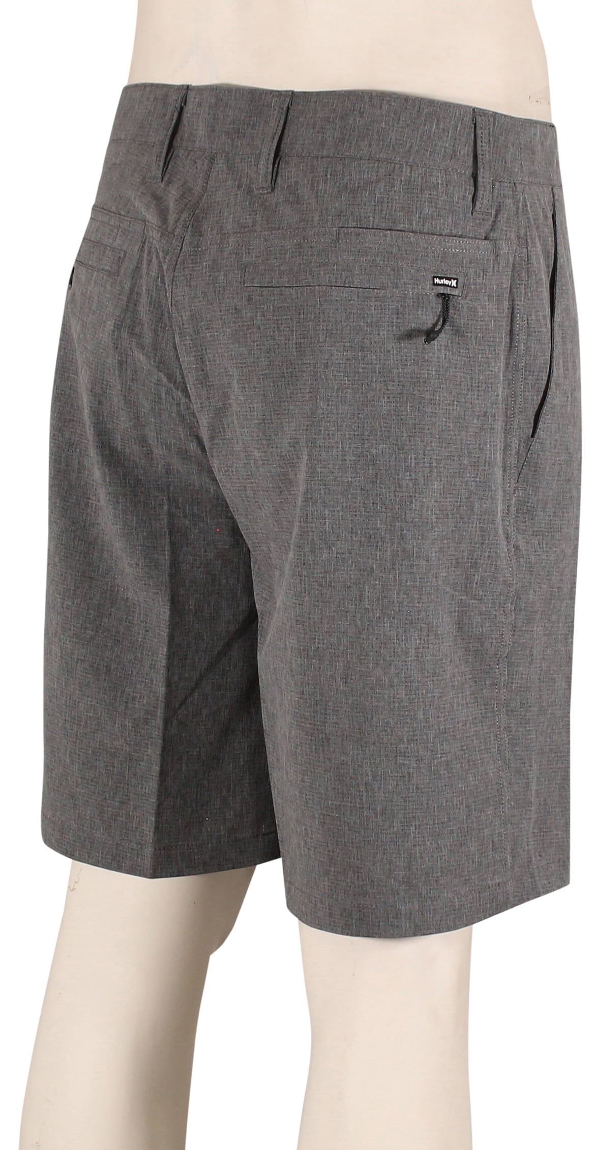 Hurley Phantom Flow 20" Walk Shorts - Black Heather – back view