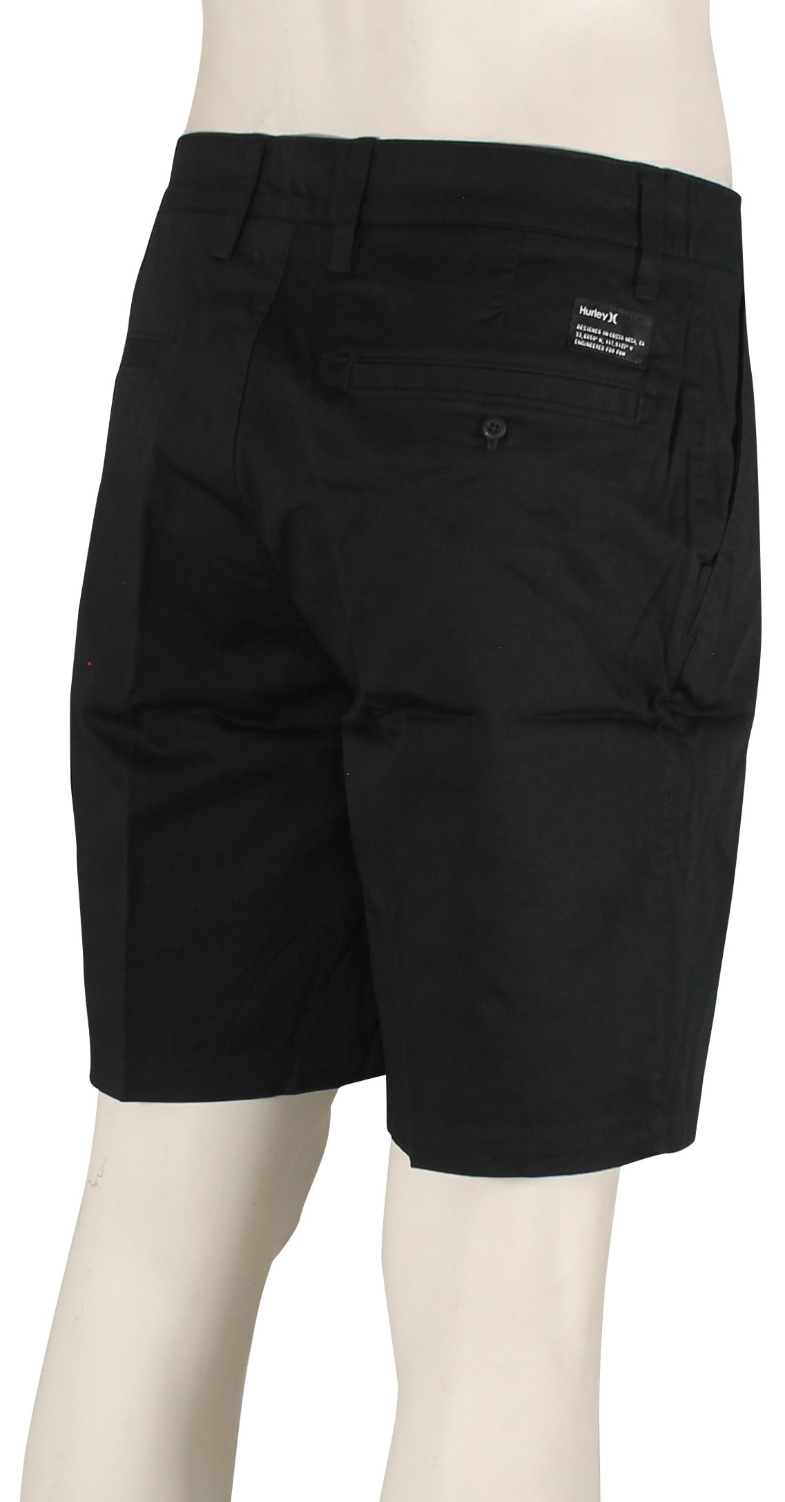 Hurley Icon 19" Walk Shorts - Black – back view
