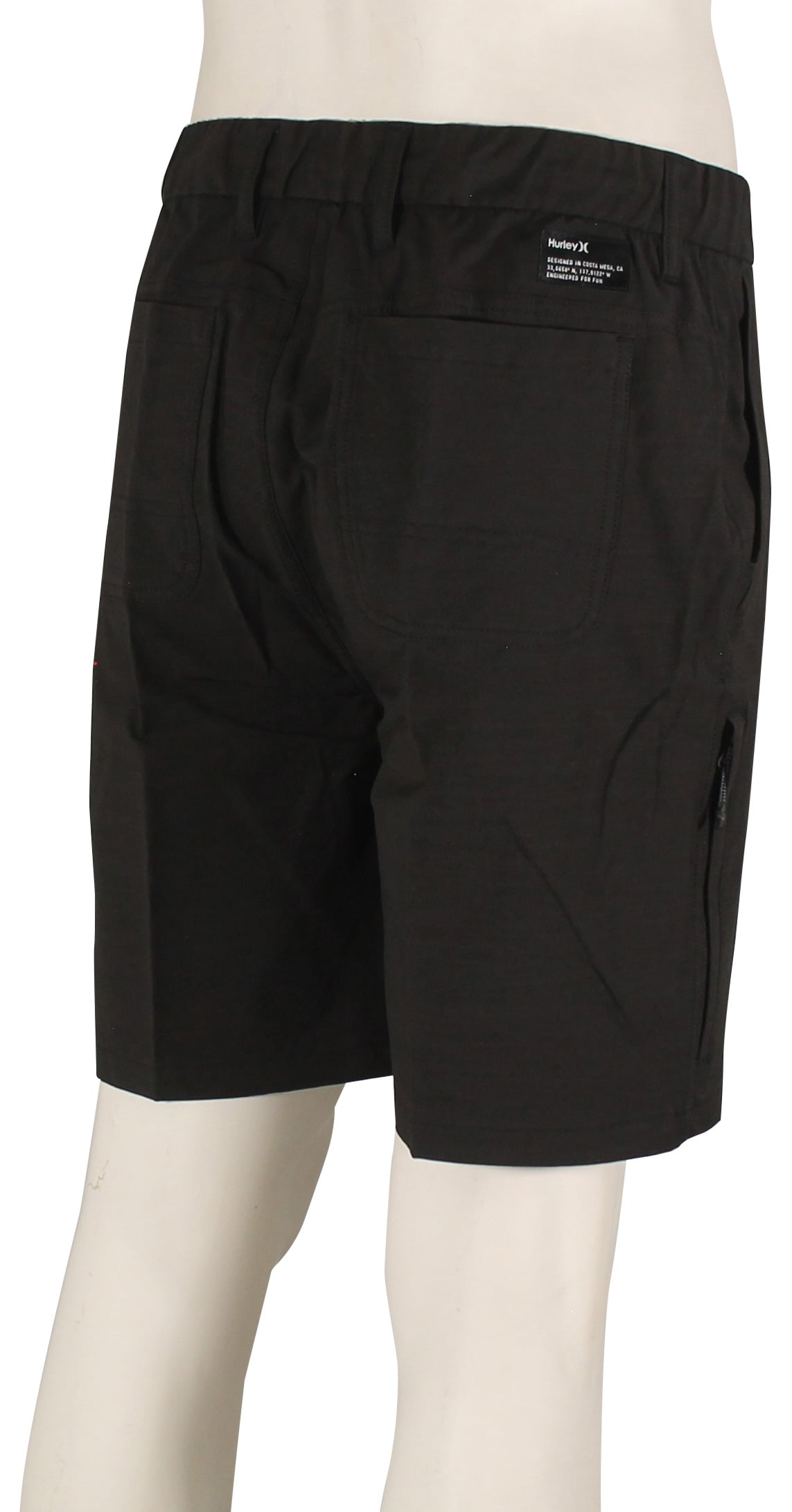 Hurley Phantom Nomad 19" Hybrid Shorts - Black – back view