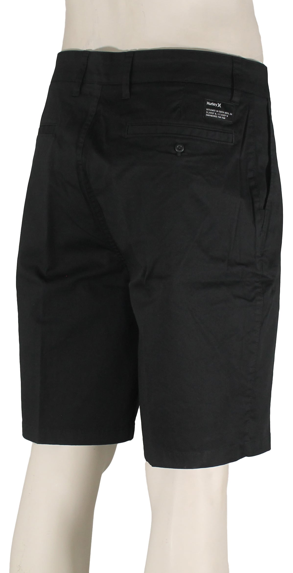 Hurley Icon 21" Walk Shorts - Black – back view
