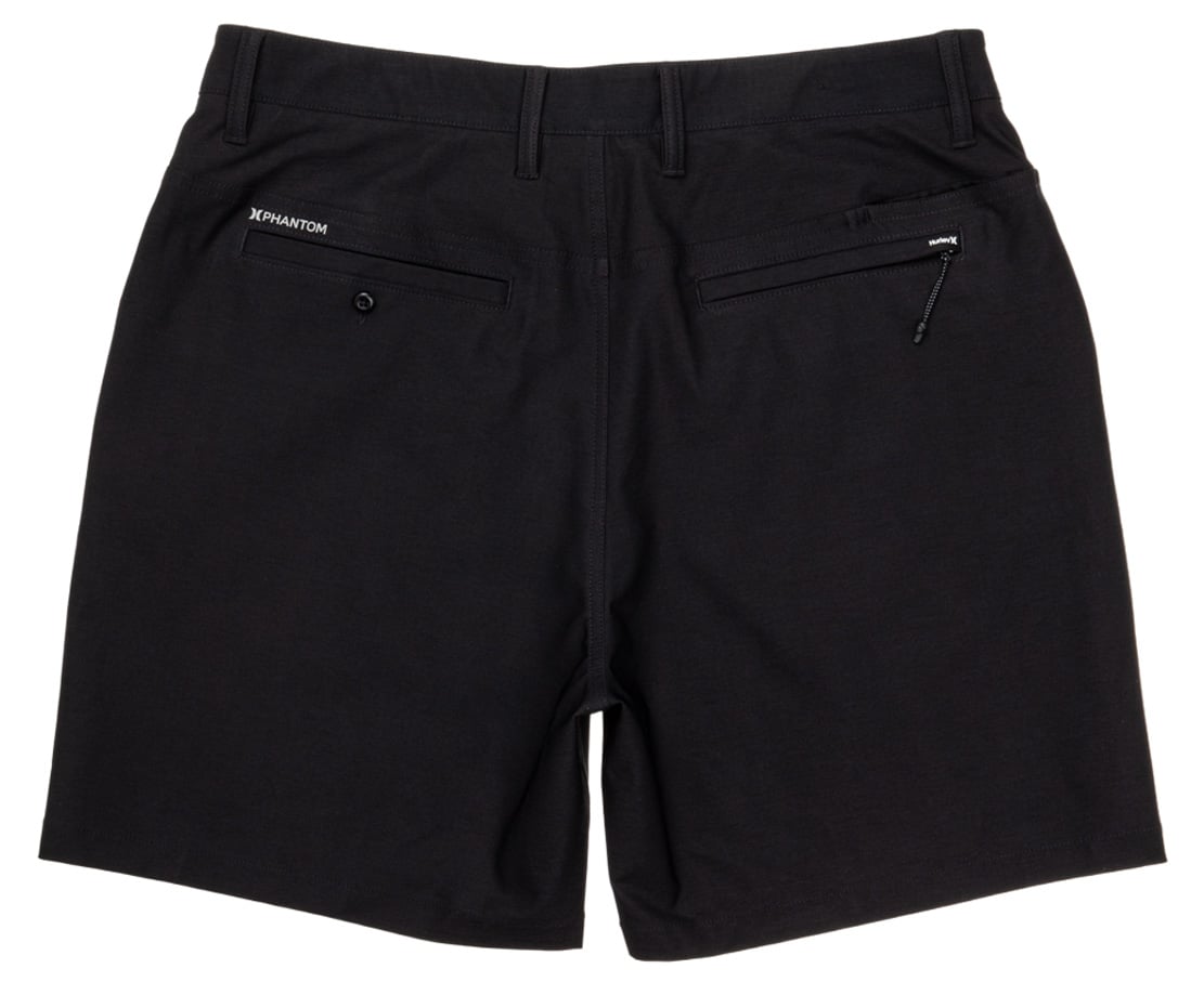 Hurley Phantom Heather 18" Walk Shorts - Black – back view