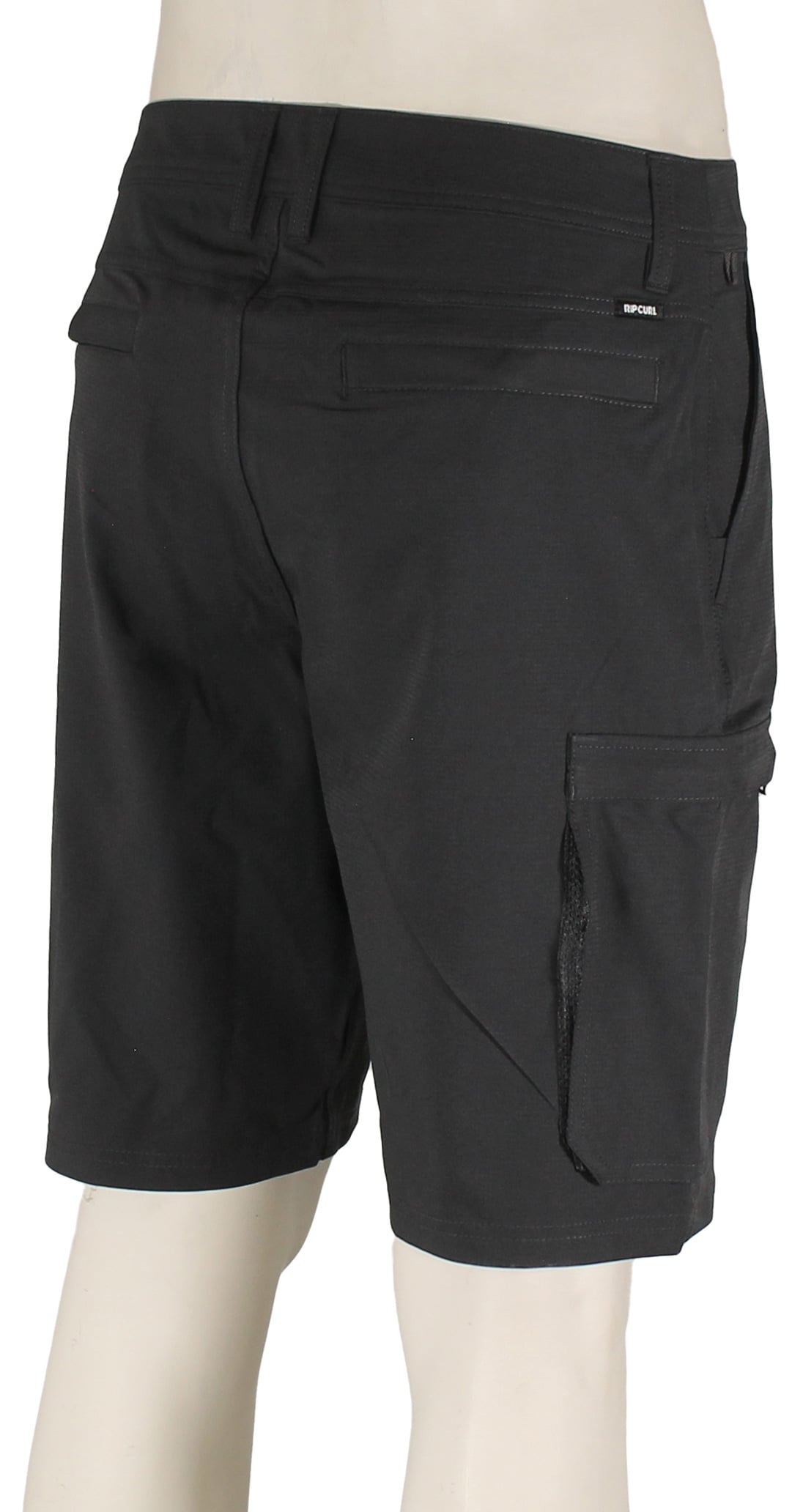 Rip Curl Boardwalk Classic 20" Surf Cargo Shorts - Washed Black – back view