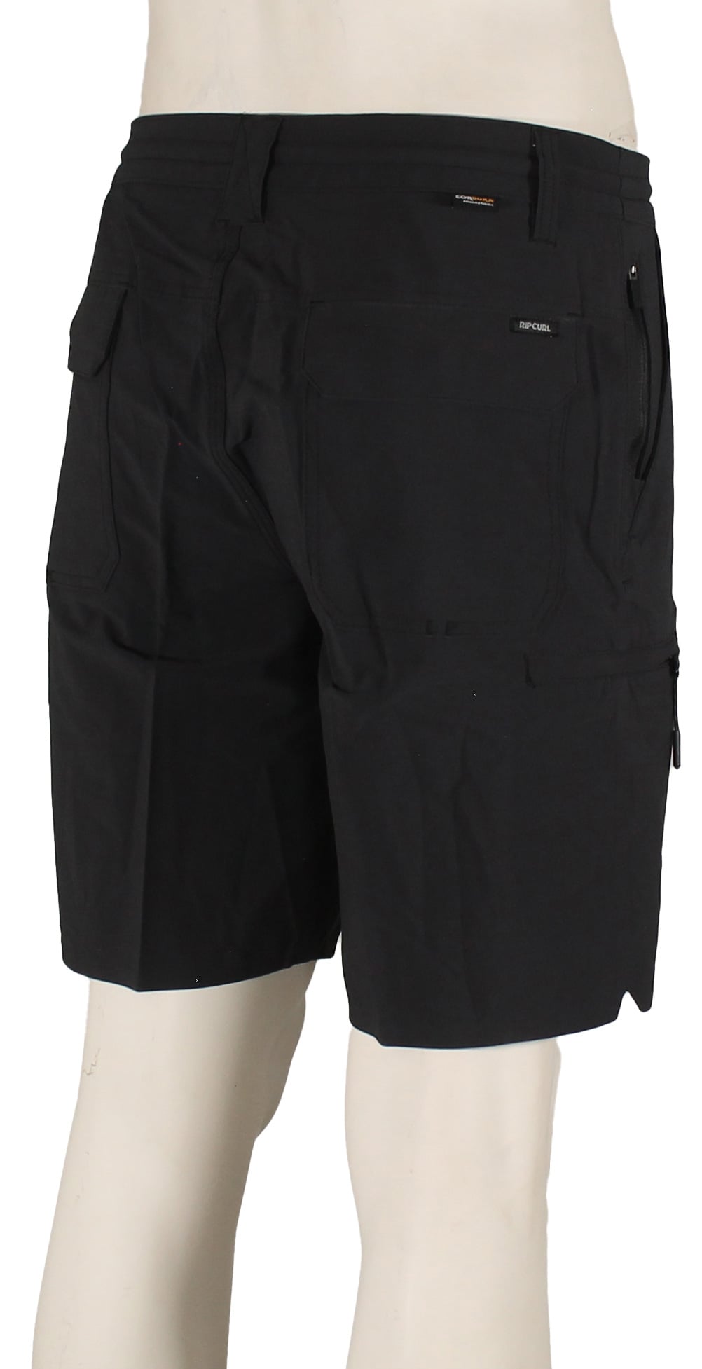 Rip Curl Boardwalk Global Entry 19" Walk Shorts - Black – back view