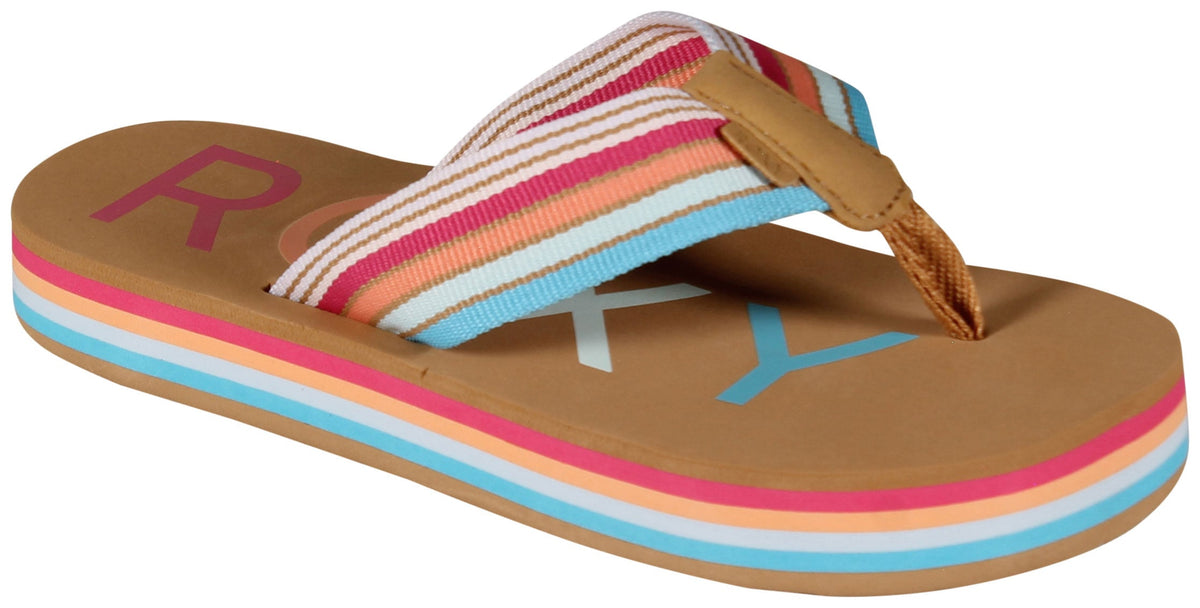 Roxy Girl's Chika Hi Sandal - Orange / Pink
