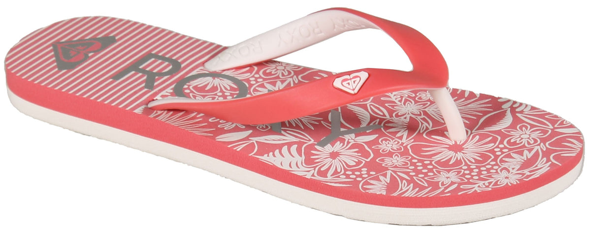 Roxy Girl's Tahiti Sandal - Red / White / Blue