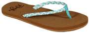 Roxy Girl's Costas Sandal - Aqua - Youth 1